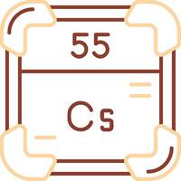 Cesium Line Two Color Icon vector