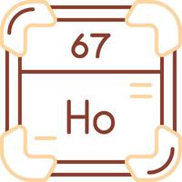 Holmium Line Two Color Icon vector