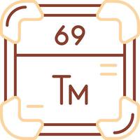 Thulium Line Two Color Icon vector