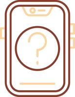 Question Line Two Color Icon vector