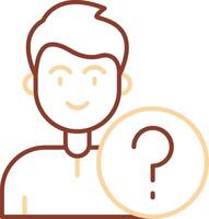 Question Line Two Color Icon vector