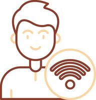 Wifi Line Two Color Icon vector