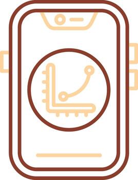 Graph Line Two Color Icon vector