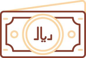 Riyal Line Two Color Icon vector