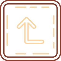 Turn up Line Two Color Icon vector