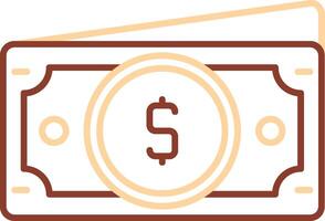 Dollar Line Two Color Icon vector