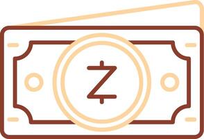 Zcash Line Two Color Icon vector