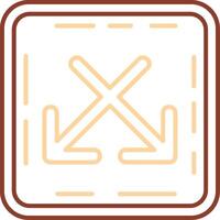 Intersect Line Two Color Icon vector