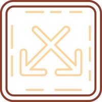 Intersect Line Two Color Icon vector