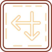 Intersect Line Two Color Icon vector