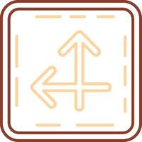 Intersect Line Two Color Icon vector