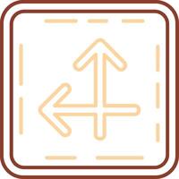 Intersect Line Two Color Icon vector