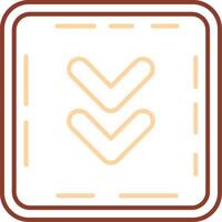 Chevron Line Two Color Icon vector