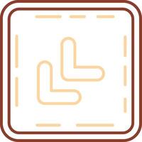 Chevron Line Two Color Icon vector