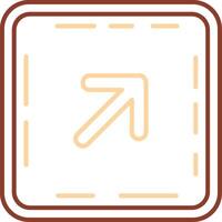 Up right arrow Line Two Color Icon vector