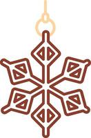 Snowflake Line Two Color Icon vector