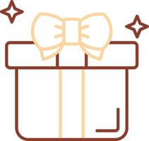 Gift Line Two Color Icon vector