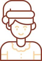 Boy Line Two Color Icon vector