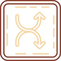 Shuffle Line Two Color Icon vector