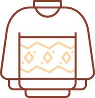 Sweater Line Two Color Icon vector