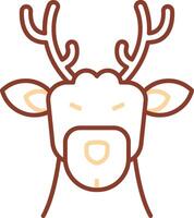 Deer Line Two Color Icon vector