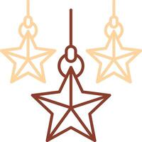Christmas star Line Two Color Icon vector