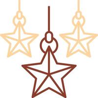 Christmas star Line Two Color Icon vector