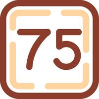 Seventy Five Line Two Color Icon vector