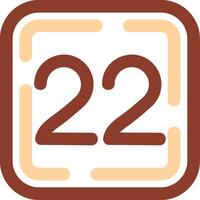 Twenty Two Line Two Color Icon vector