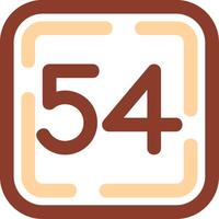 Fifty Four Line Two Color Icon vector