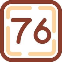 Seventy Six Line Two Color Icon vector