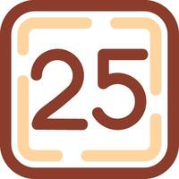 Twenty Five Line Two Color Icon vector