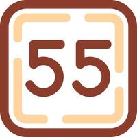 Fifty Five Line Two Color Icon vector