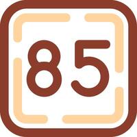 Eighty Five Line Two Color Icon vector