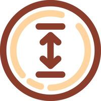 Up and down arrow Line Two Color Icon vector