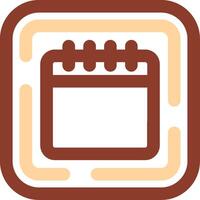 icono de dos colores de línea de calendario vector