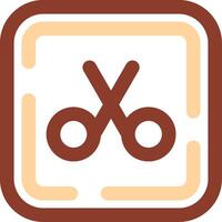 Scissor Line Two Color Icon vector