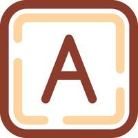 Letter a Line Two Color Icon vector