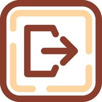 Logout Line Two Color Icon vector