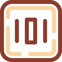 Center alignment Line Two Color Icon vector
