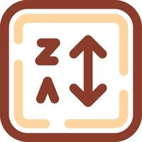 Alphabetical order Line Two Color Icon vector