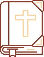 Bible Line Two Color Icon vector