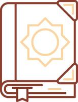 Quran Line Two Color Icon vector