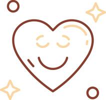 Relieved Line Two Color Icon vector