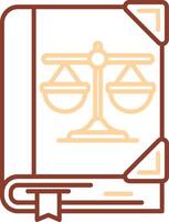 Law Line Two Color Icon vector