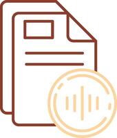 Audio Line Two Color Icon vector