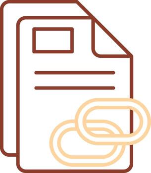 icono de línea de enlace de dos colores vector