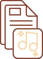 Music Line Two Color Icon vector