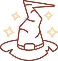Witch hat Line Two Color Icon vector