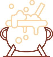 Cauldron Line Two Color Icon vector